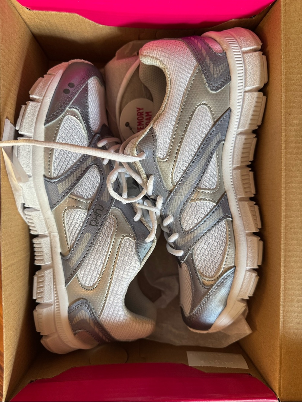 Ryka NIB Women's Harmony SMT  Athletic Training Sneakers Blue Silver White 7